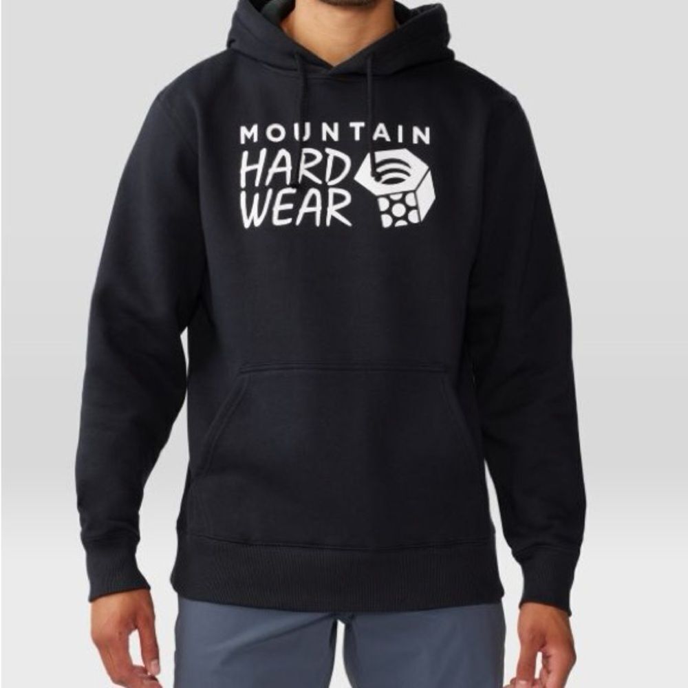 Mountain Hardwear mens MHW big LOGO
PULLOVER HOODY black unisex Medium